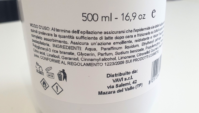 Latte Post Epilatorio al Talco DivinaPerla da 500ml